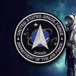 Toppa termoadesiva / velcro ricamata con logo della forza spaziale degli Stati Uniti